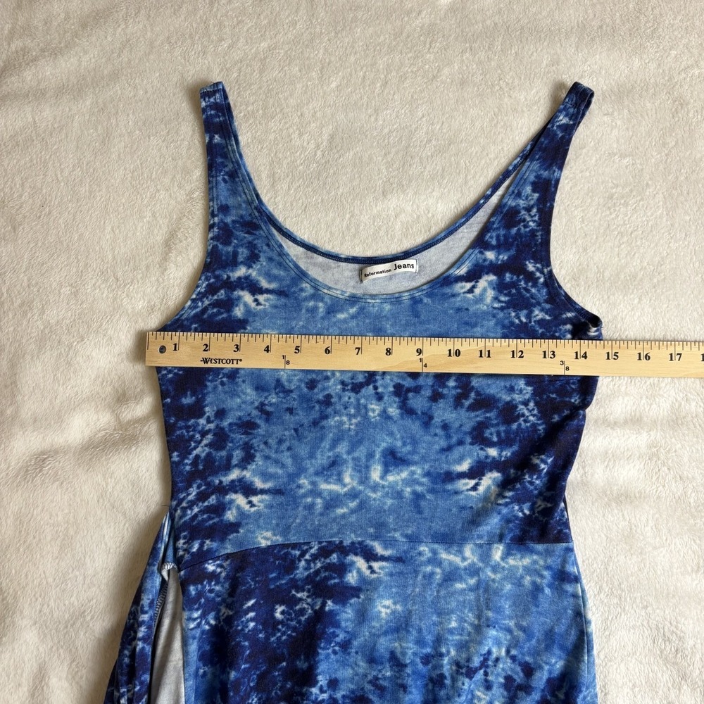 Reformation Kaila Jersey Knit Midi Dress Womens Small Blue Tie Dye Tank Wrap - Picture 8 of 10
